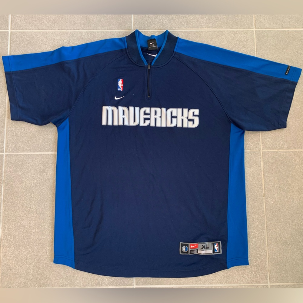 Vintage‎ Nike NBA Authentic Dallas Mavericks Shooting Warm Up Shirt Sz XL